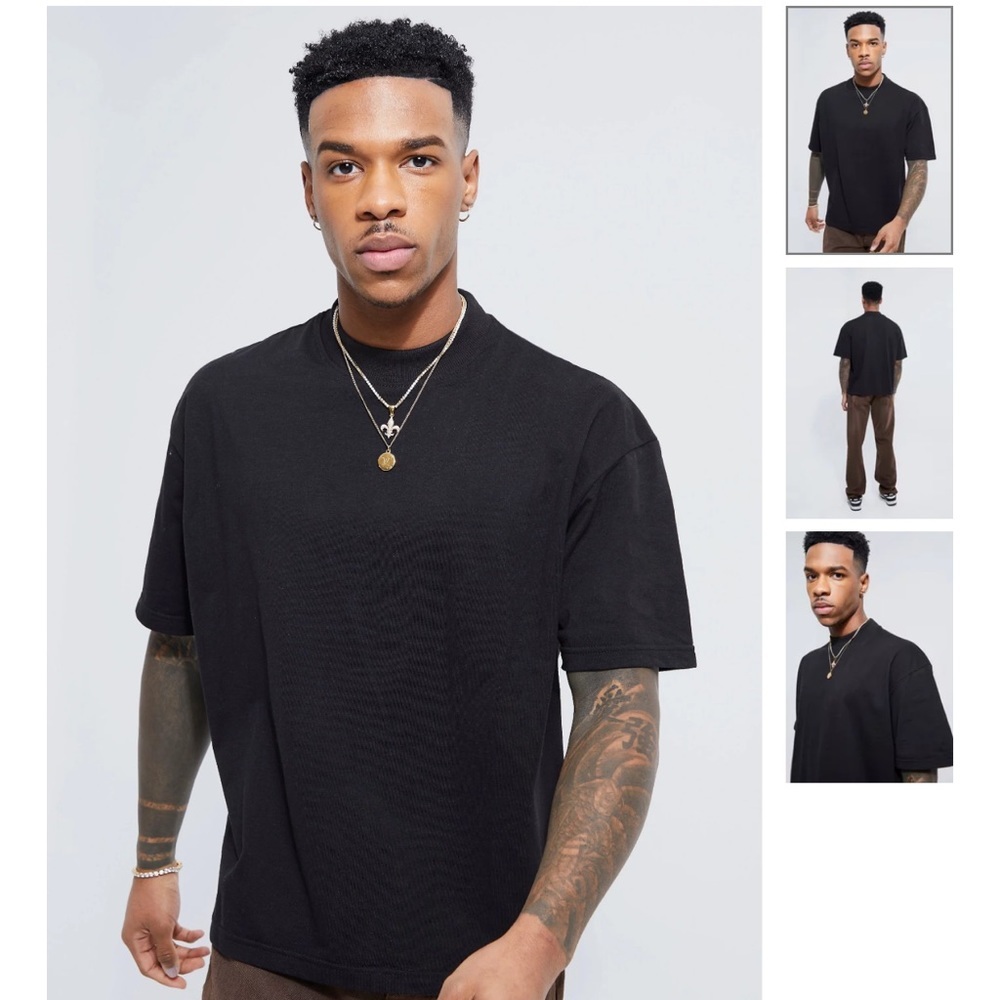 BoohooMAN Oversized Extended Neck‎ Boxy T-Shirt